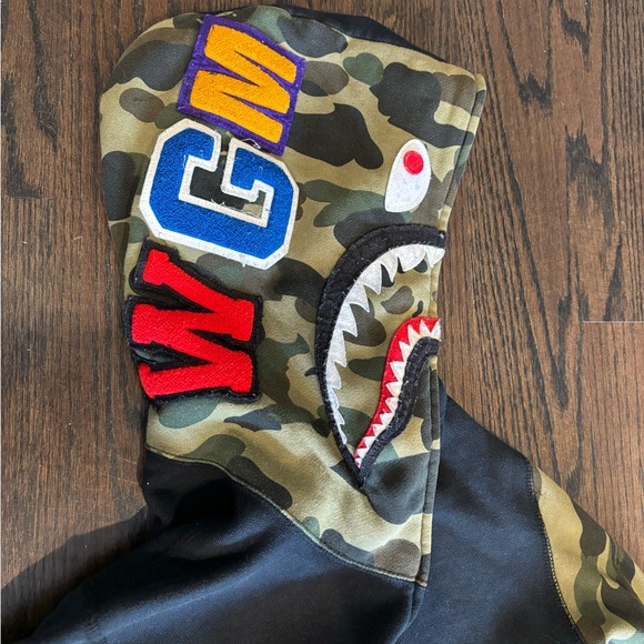 BAPE Zip Up Hoodie Black/Camo - Picture 3 of 6